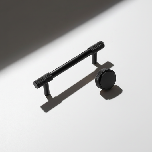 Svart handtag ljus bakgrund