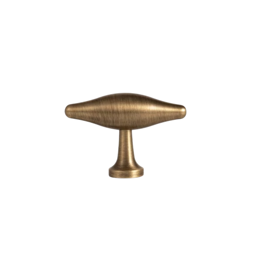 Björkhult T-Knopp i Mässing – Antique Brass