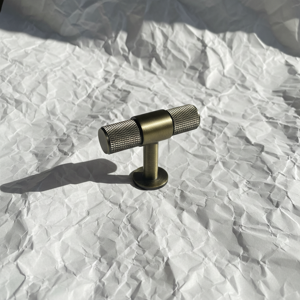 Bronshandtag på vitt prassligt papper